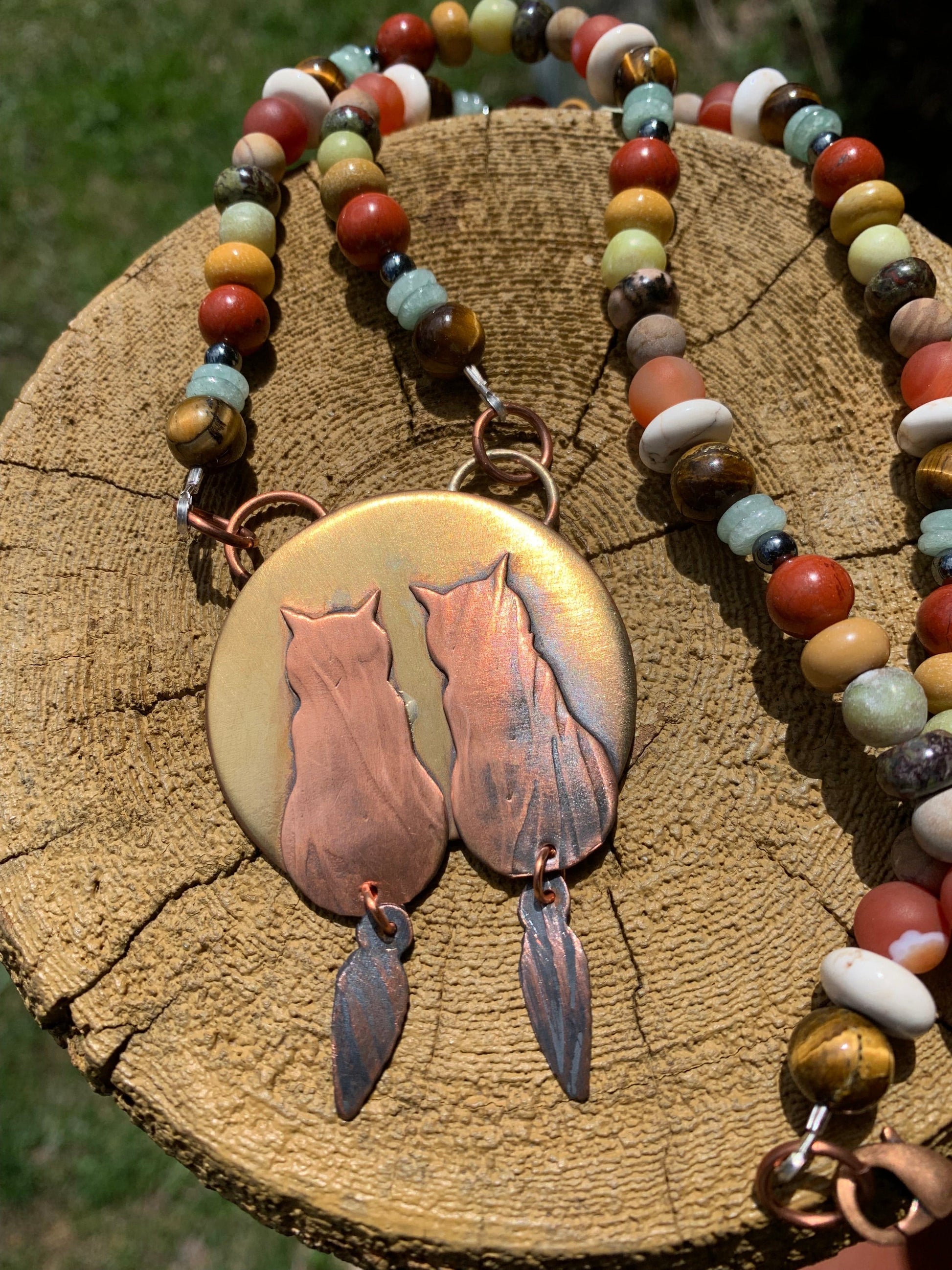 Cats Meow Gemstone Necklace