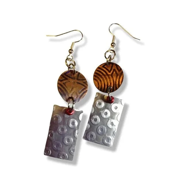 Copper and Lines earrings