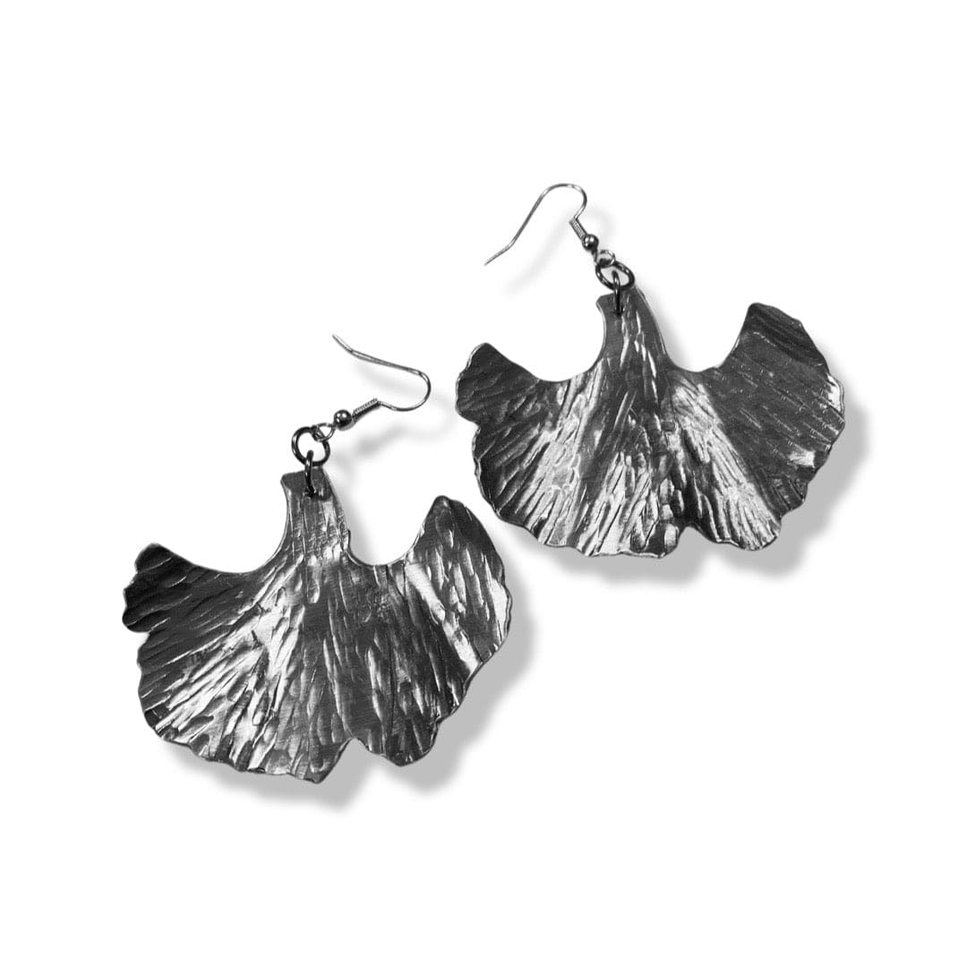 Large Ginkgo leaf earrings