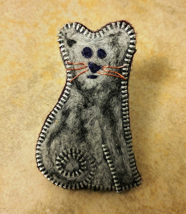 KittyKat felt cat brooch