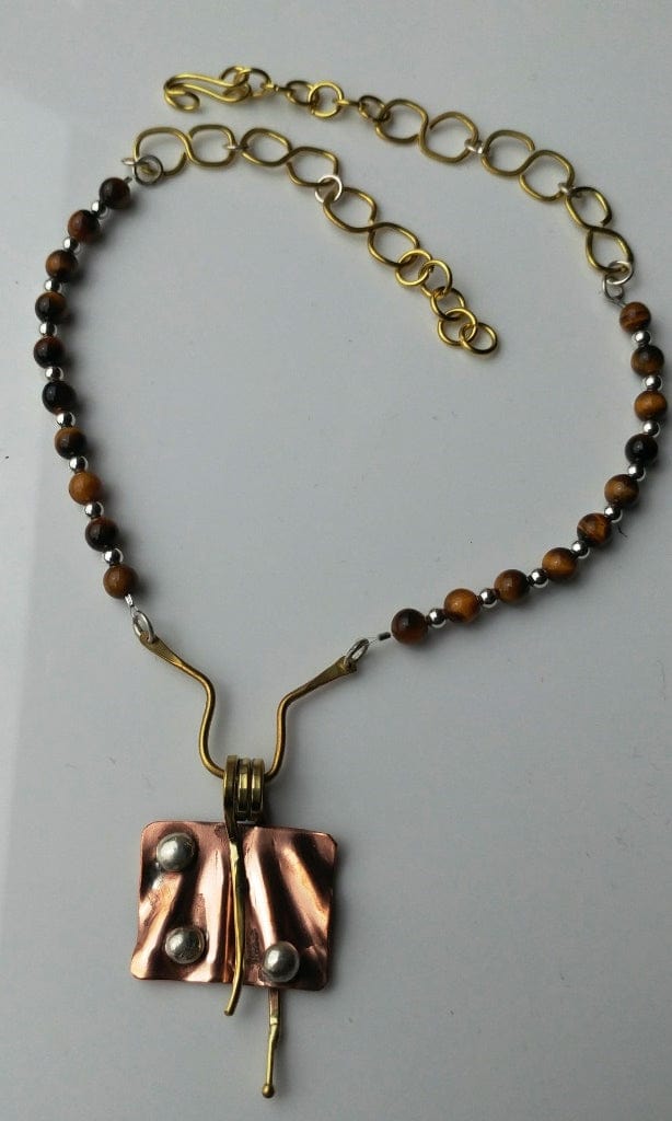 Mixed Metal Wave Necklace