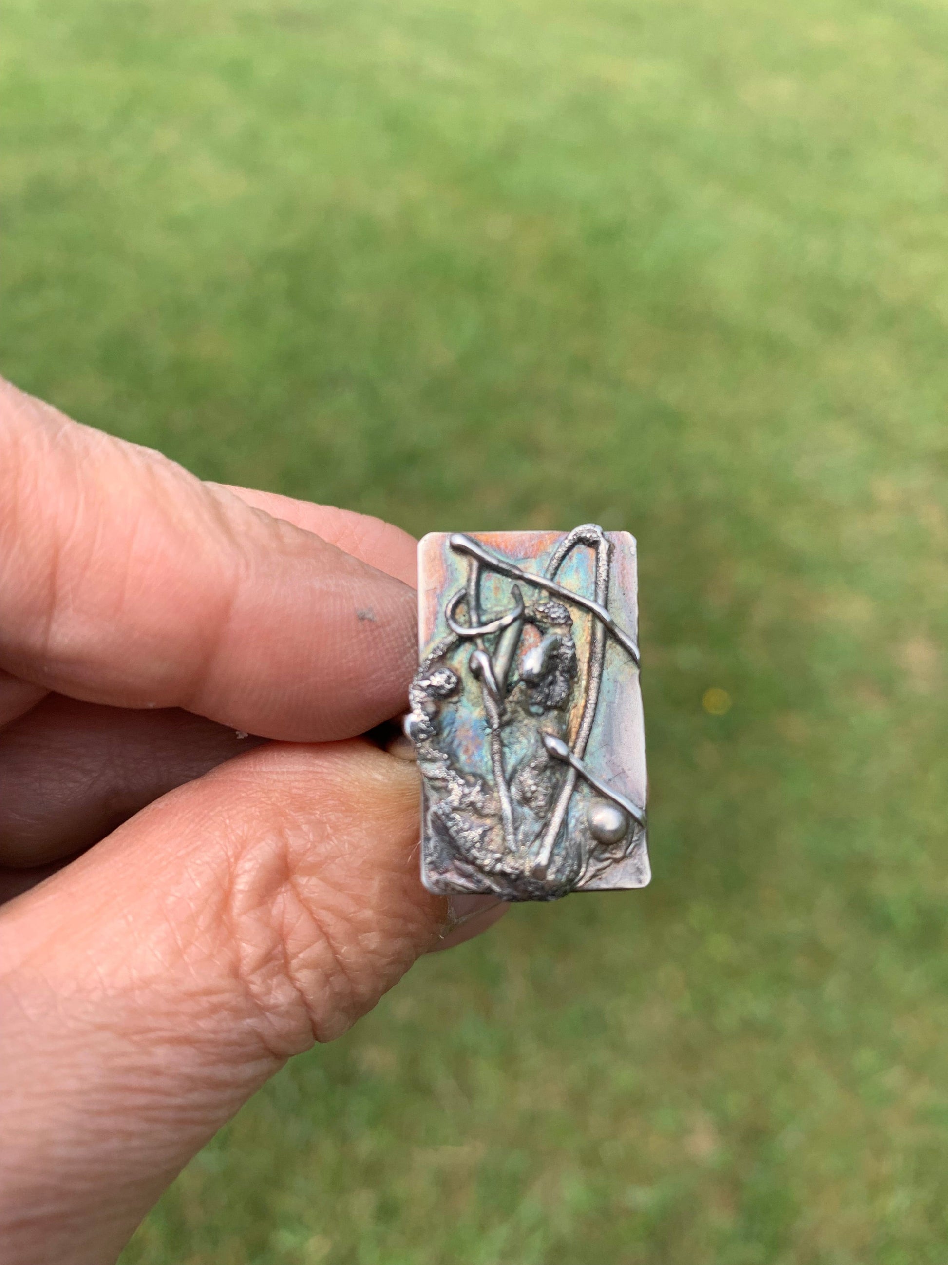 Silver Expression Heart Ring