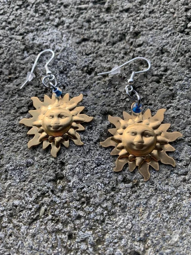 Sun earrings, SunshineFollowMe design