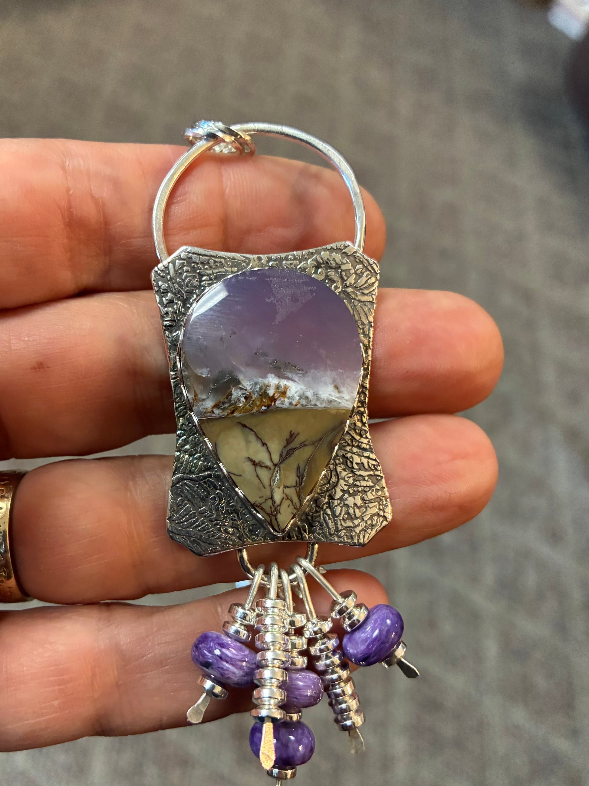 Misty Morning Shore Silver Beach Series Pendant