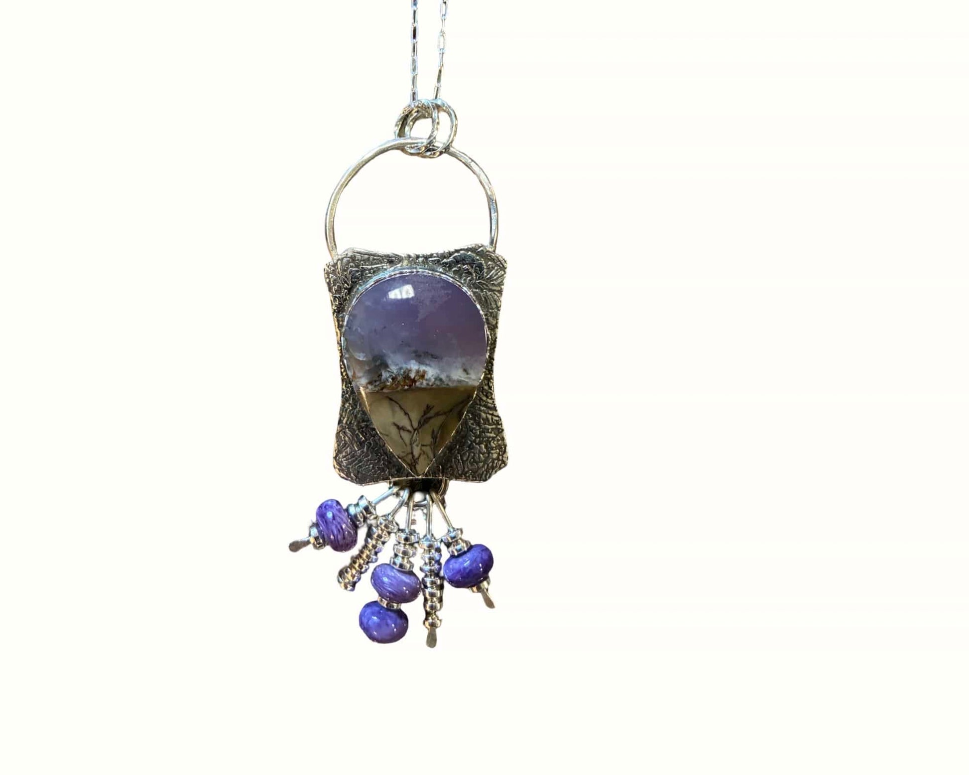 Misty Morning Shore Silver Beach Series Pendant