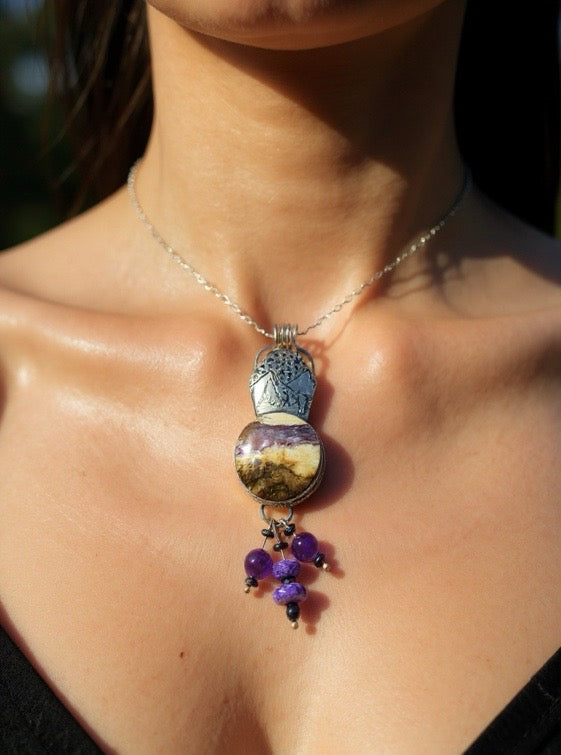 'In the Distance' Mountain Series Silver Pendant