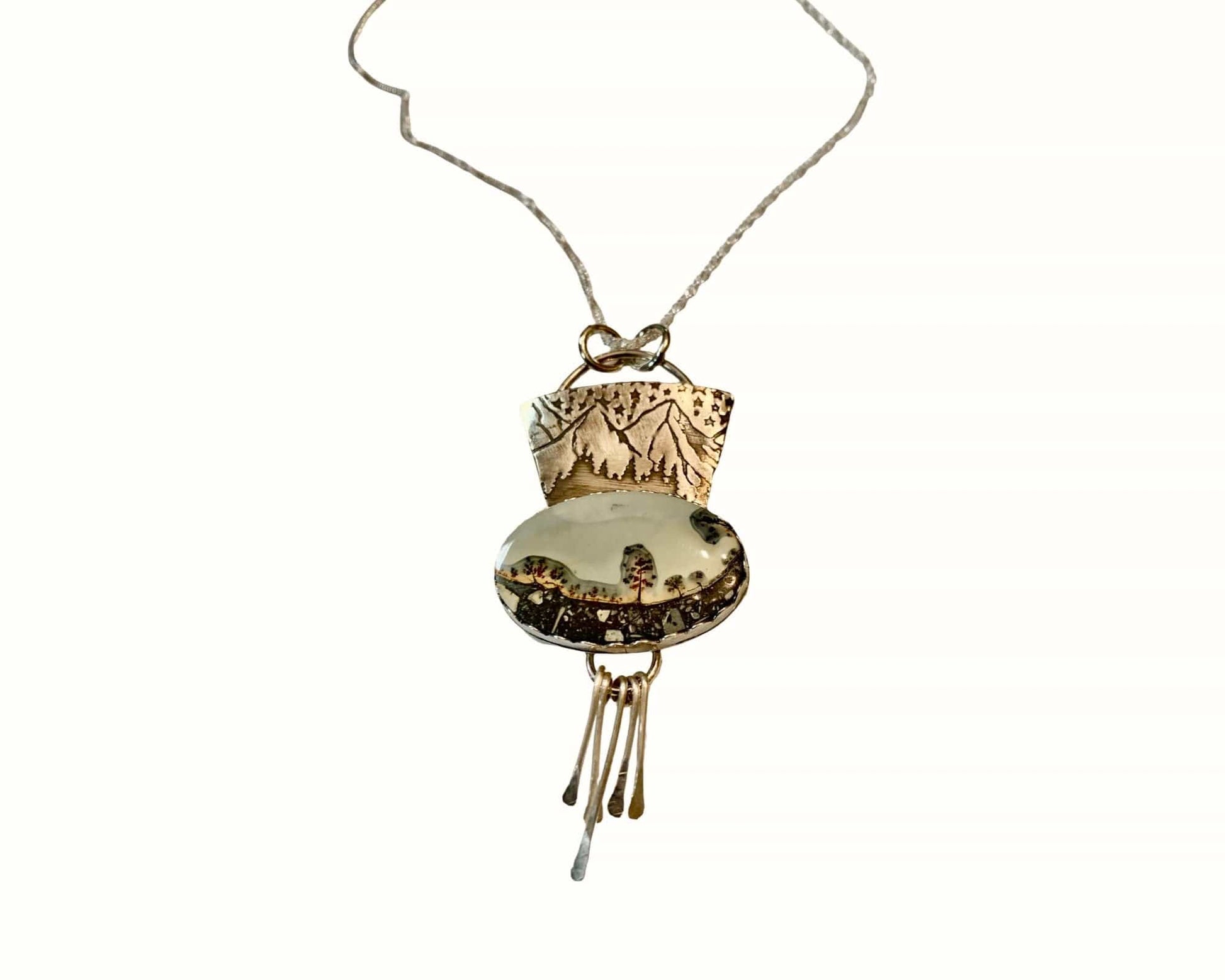 Before the World Wakes, Maligano Jasper Mountain Pendant