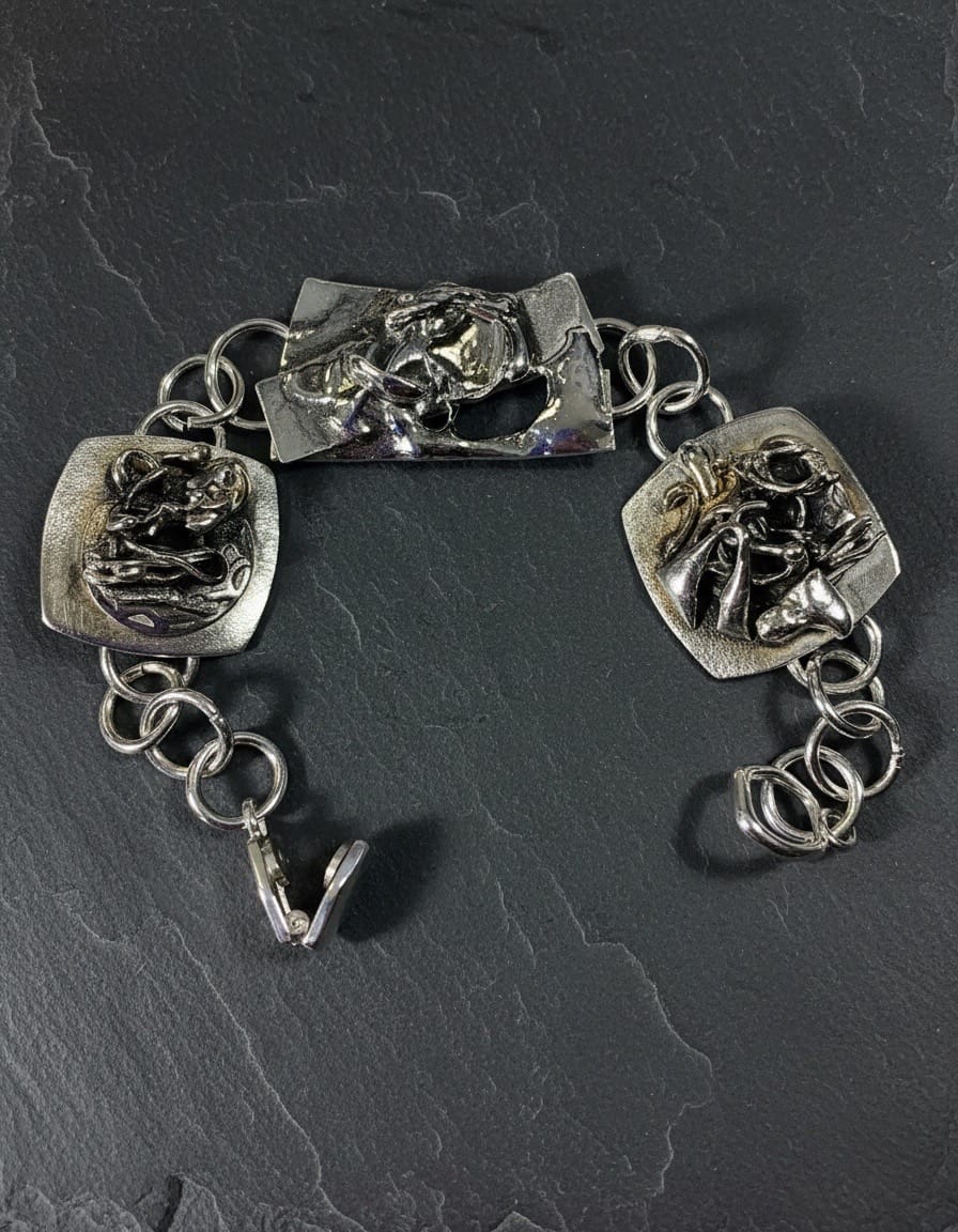 'Be Yourself ' – One of a Kind Sterling Silver Artisan Bracelet