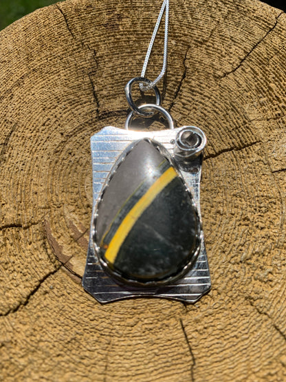 'Bright Spot ' Silver Jasper Pendant