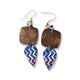 'Broken Glass Zig Zag' Enamel Earrings