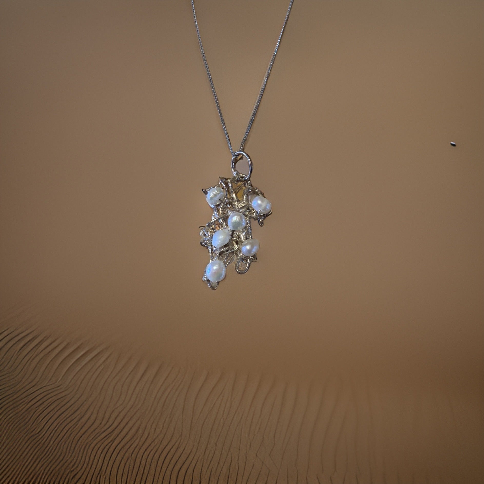 'Cascade of Pearls'  Silver Pendant