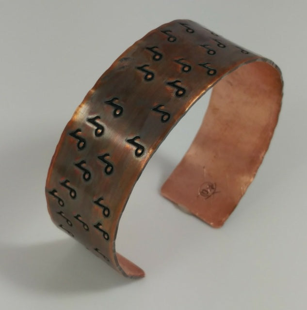 Copper Jewelry Music Note Healing Cuff