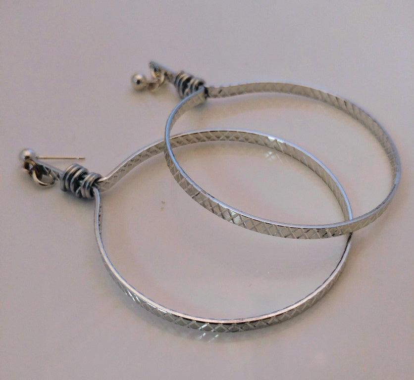 Silver Hoop Earrings, so lightweight!!!