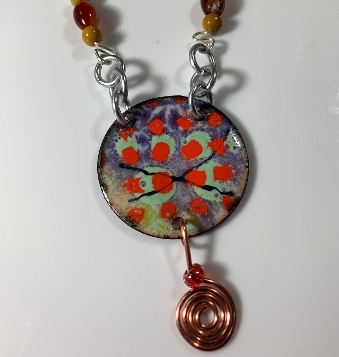 'Diversity' Colorful Enamel Art Pendant