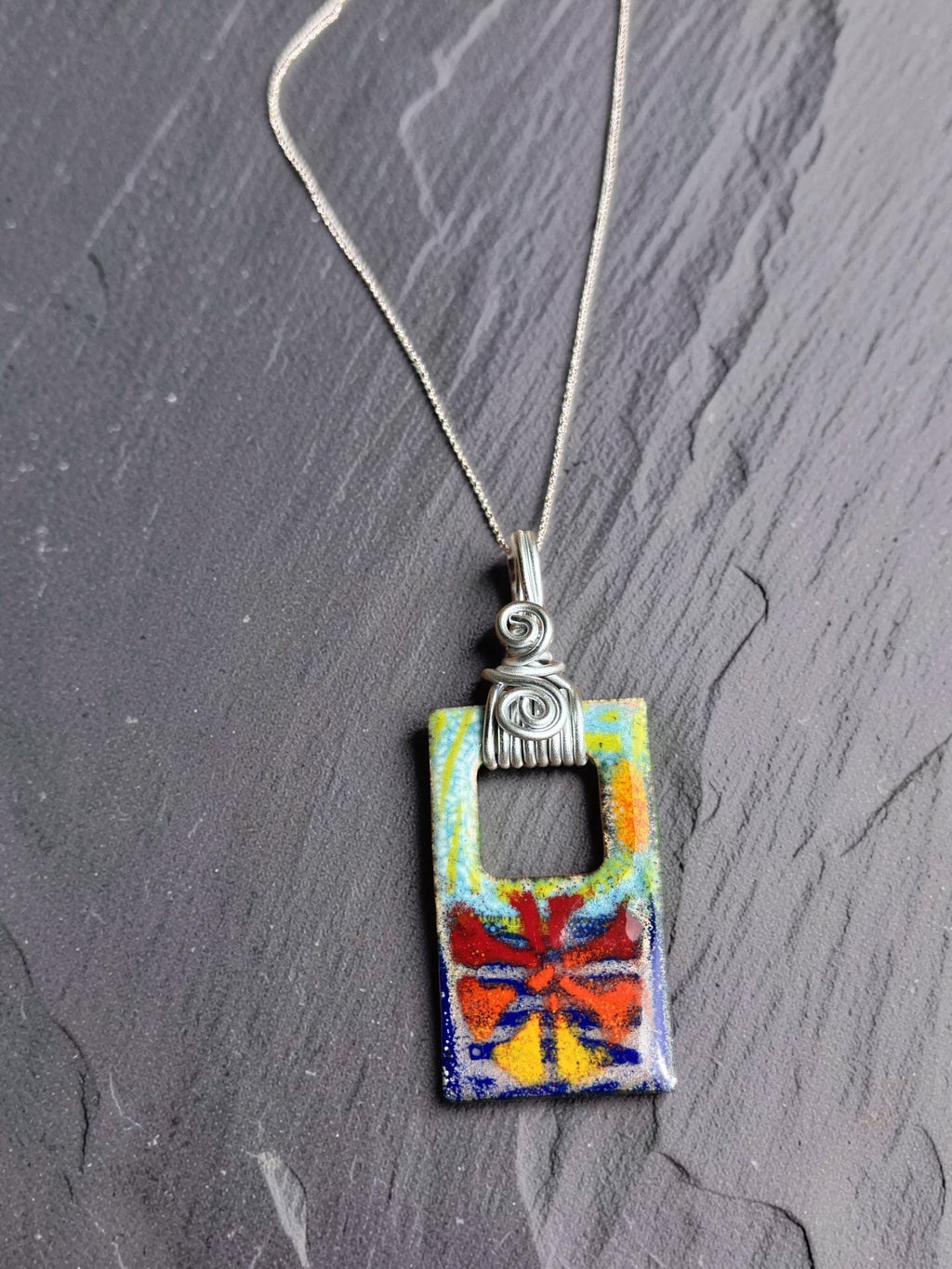 Dragonfly Passage Enamel Pendant