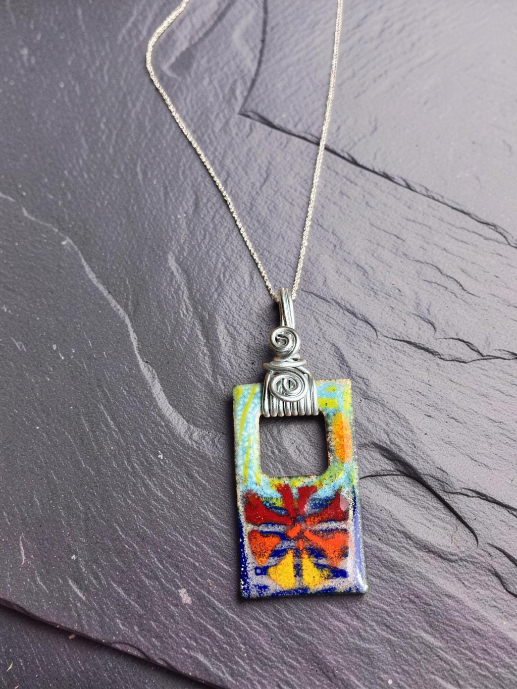 Dragonfly Passage Enamel Pendant
