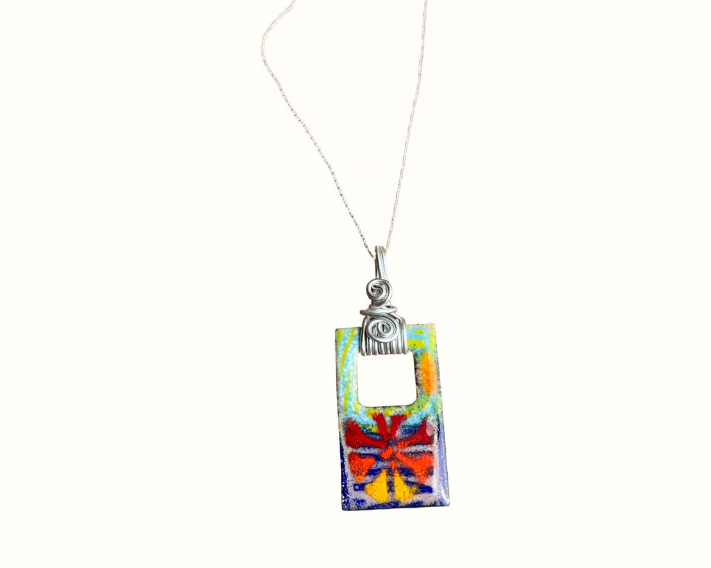 Dragonfly Passage Enamel Pendant