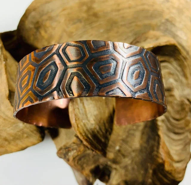 Fit Together Narrow Copper Cuff Handcrafted