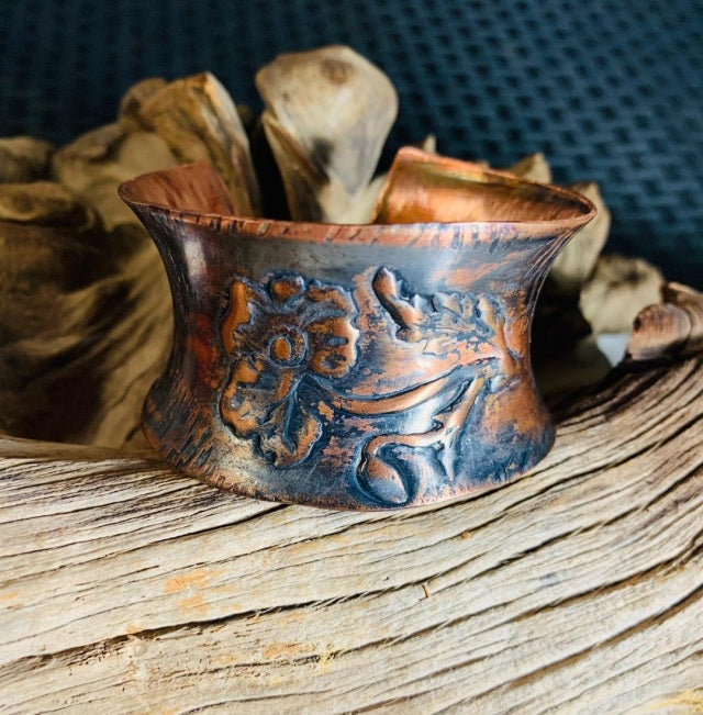 Flowers Anyone? Copper Cuff