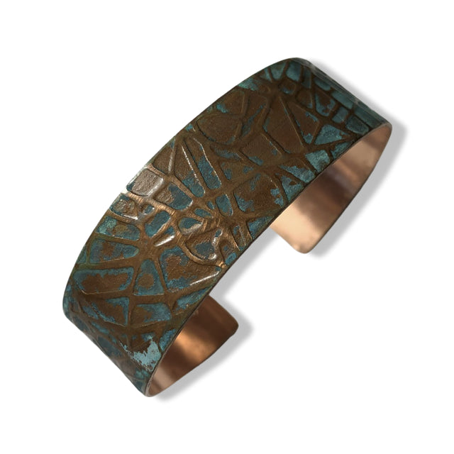 Patina 'Follow the Lines' Narrow Copper Cuff