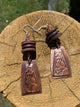Panel of Flowers Copper Earrings