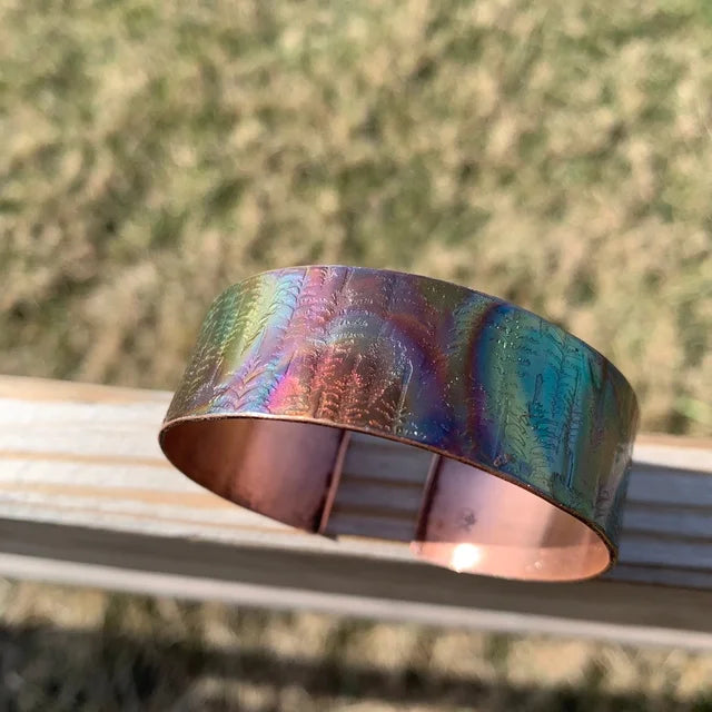 'Forest for the Trees' Narrow Copper Wellness Cuff