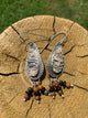 'Mesmerizing' Wood Jasper Silver Earrings