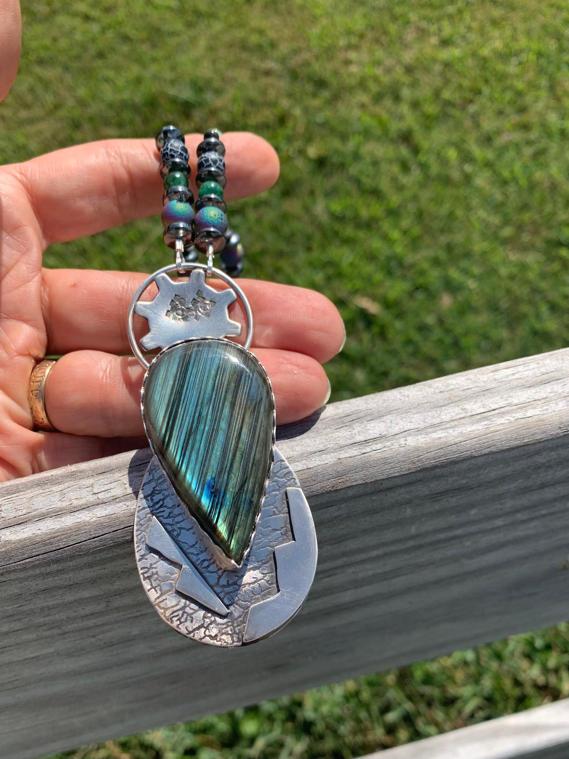 Goddess of Light necklace with Labradorite gemstone