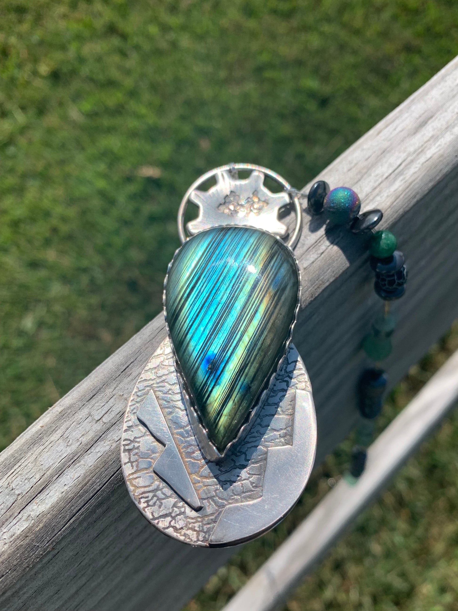 Goddess of Light pendant with labradorite gemstone