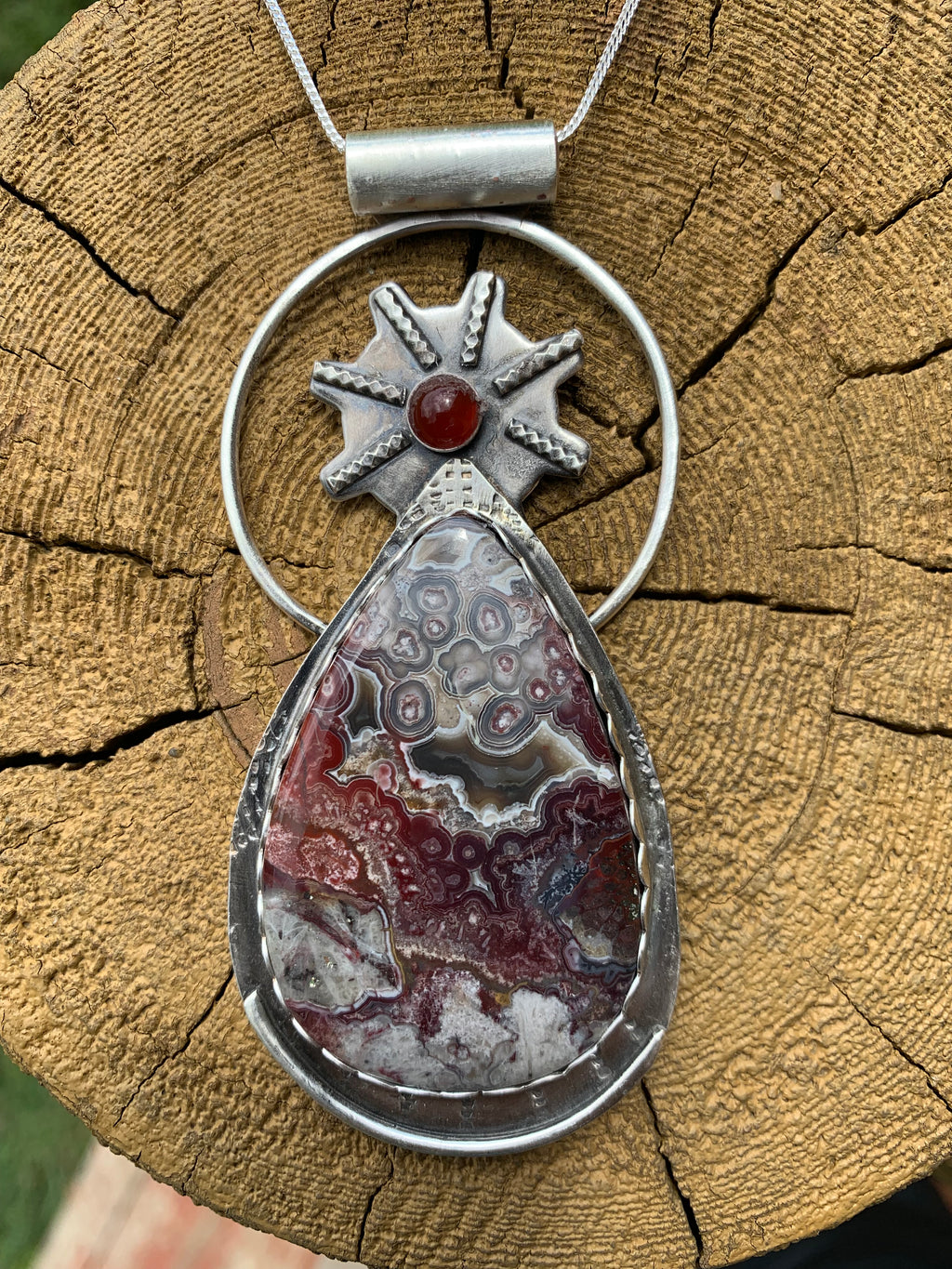 Goddess of Secrets pendant necklace with unique stone