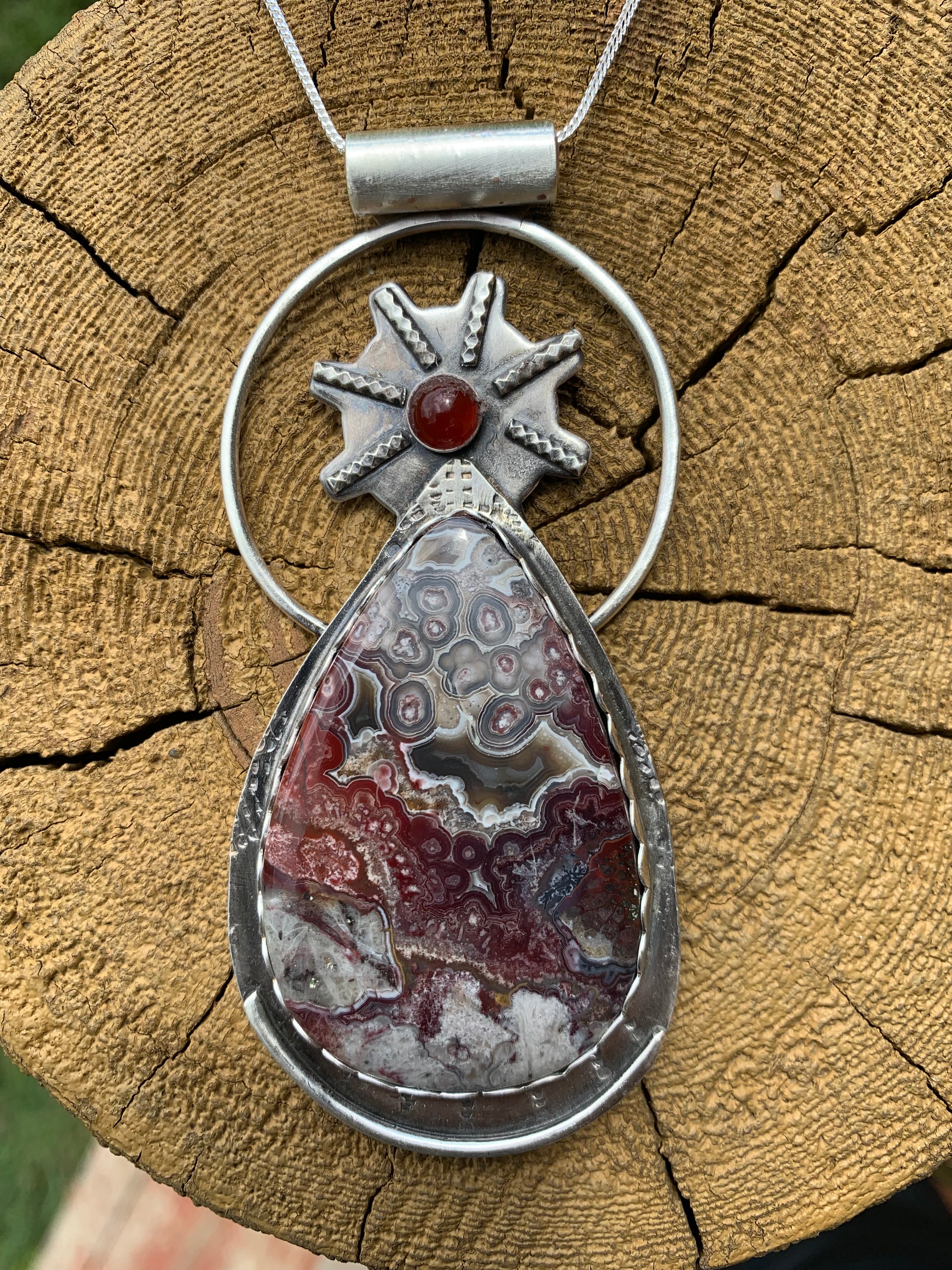 Goddess of Secrets pendant necklace with unique stone