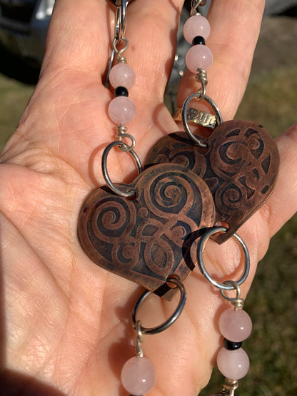 Hearts and More Hearts Copper and Aluminum Necklace