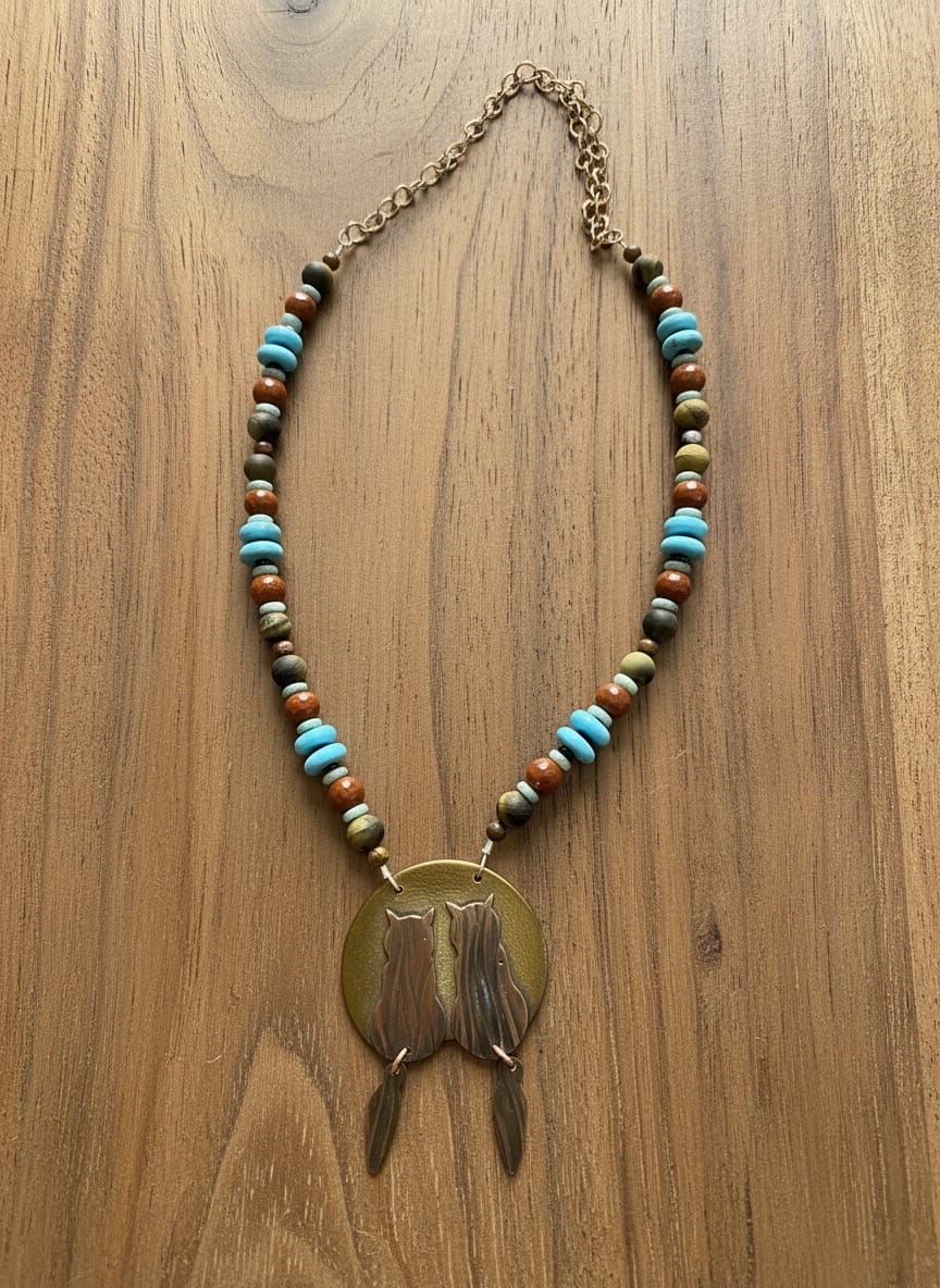 “Moonwatch Companions” – The Cat’s Meow Copper Pendant Necklace