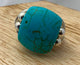 Magnesite Silver wire wrapped Artisan Ring -Size 8 1/4