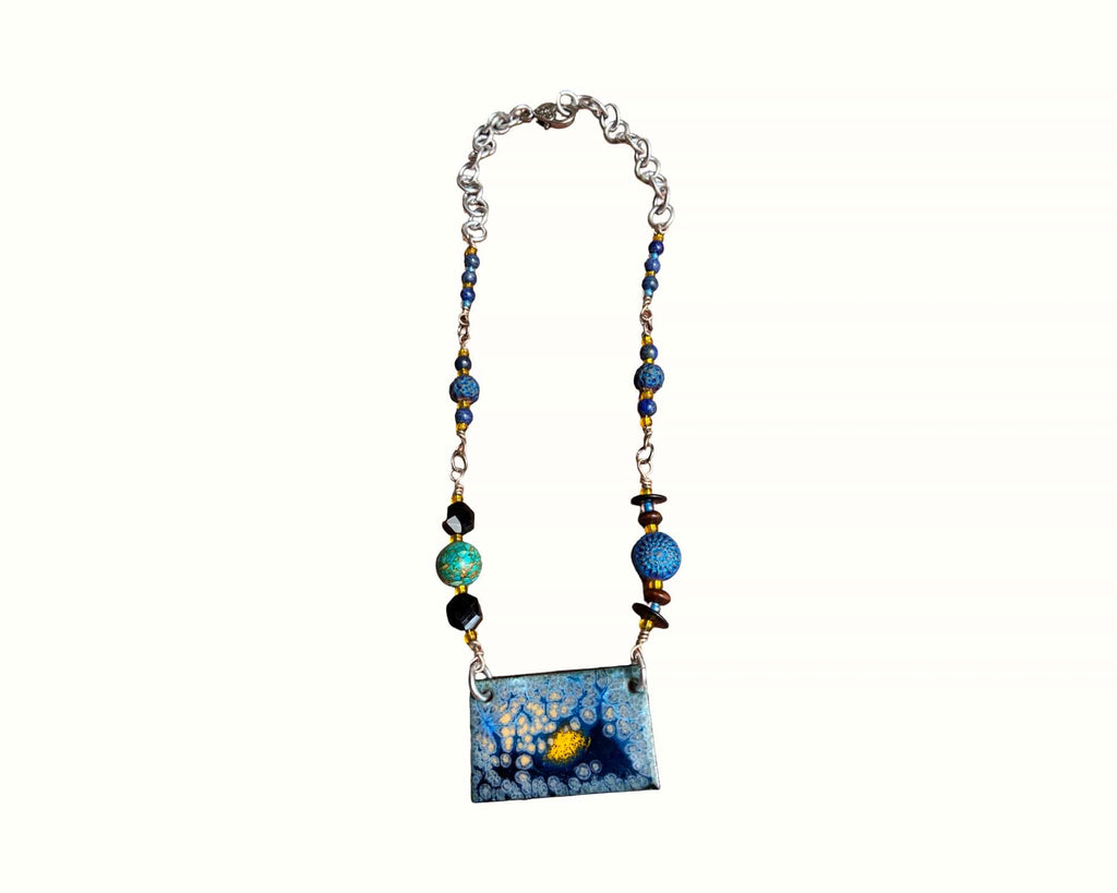 'Beyond the Known' Enamel Pendant one of a Kind