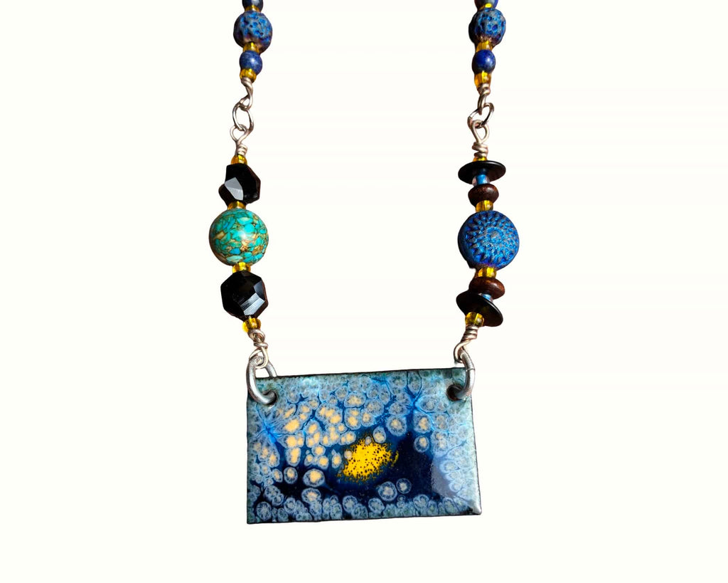 'Beyond the Known' Enamel Pendant one of a Kind