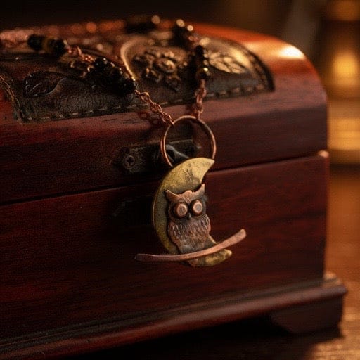 Moonlit Watcher — Owl of Wisdom Pendant