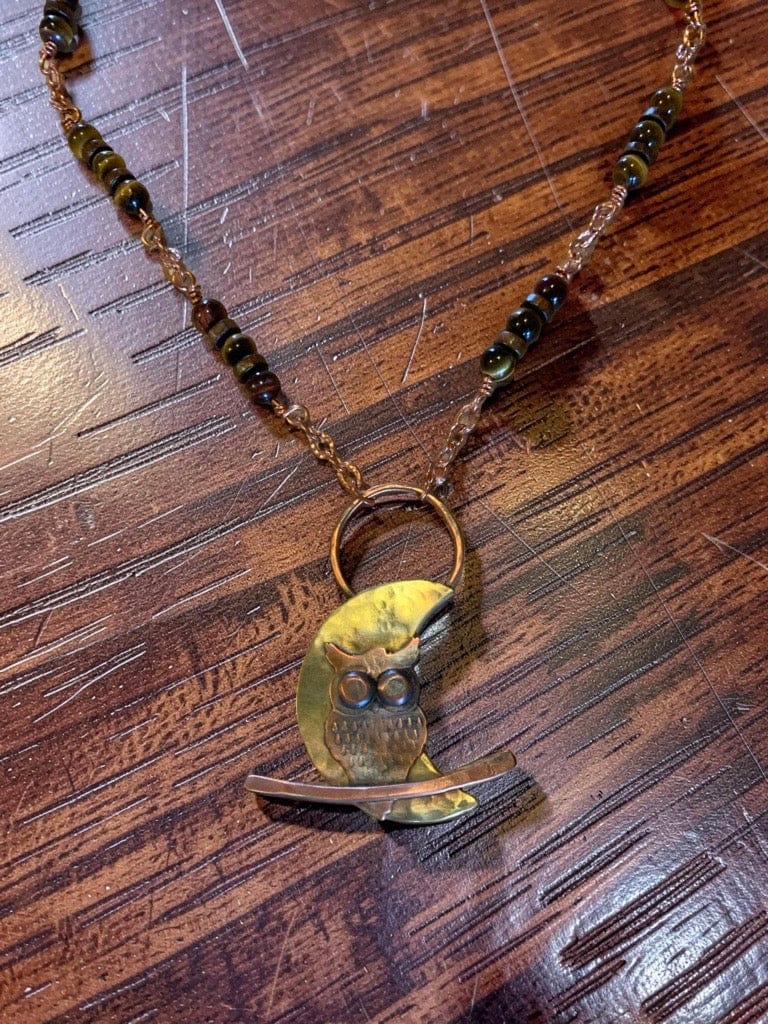 Moonlit Watcher — Owl of Wisdom Pendant