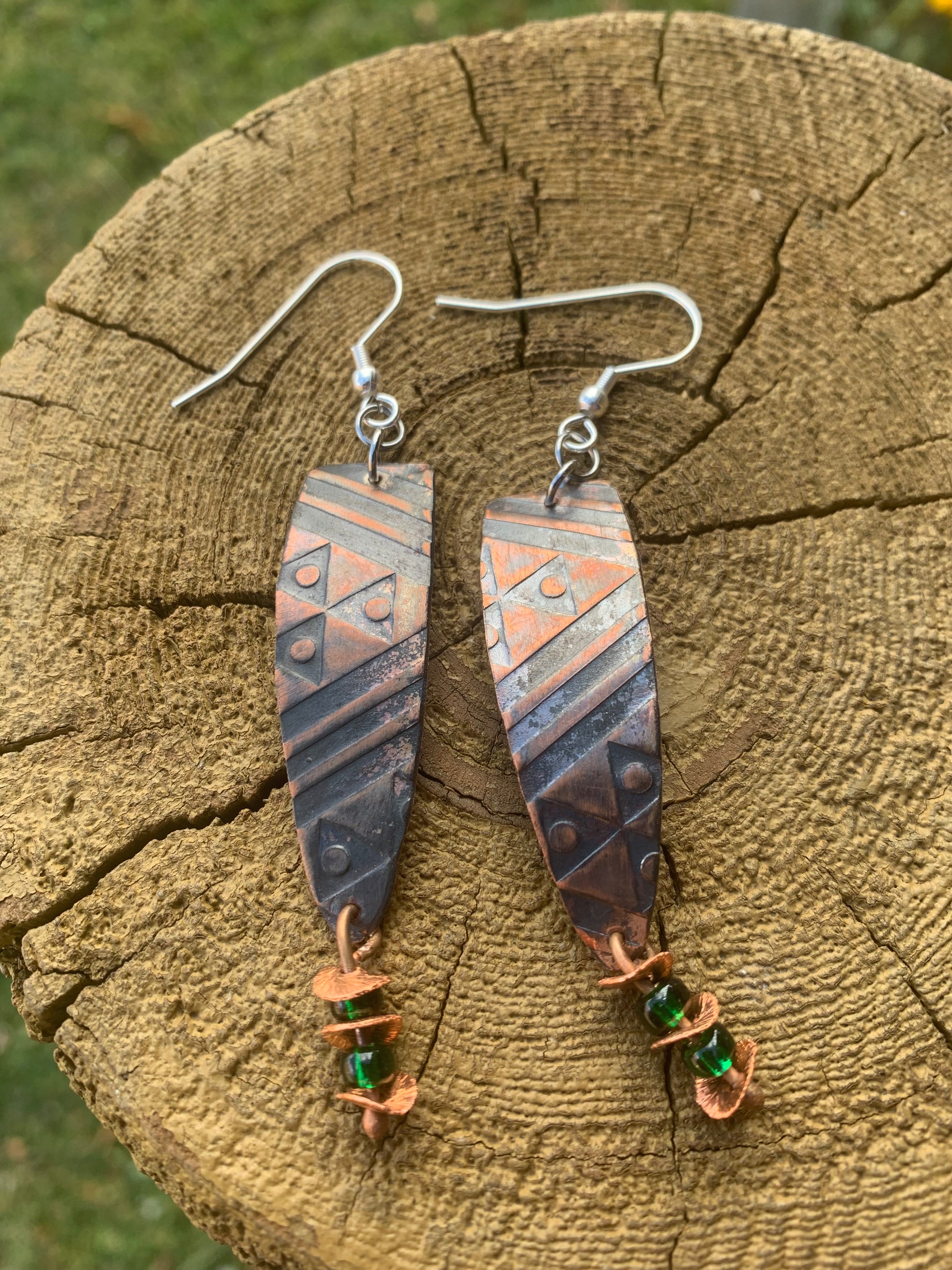 Southwestern Designed Copper Earrings