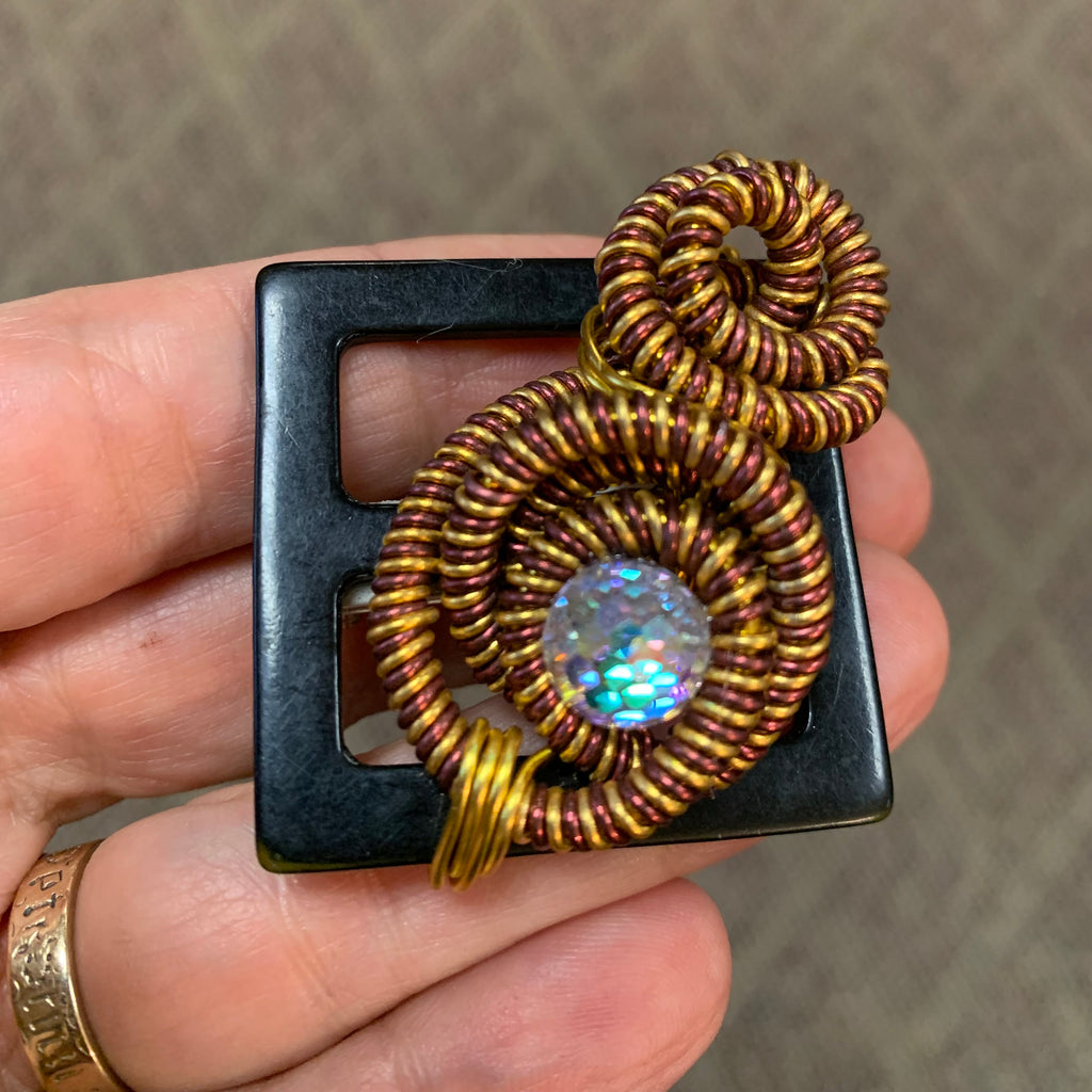 'Sparkle On' Repurposed Vintage Brooch Pin One of a Kind