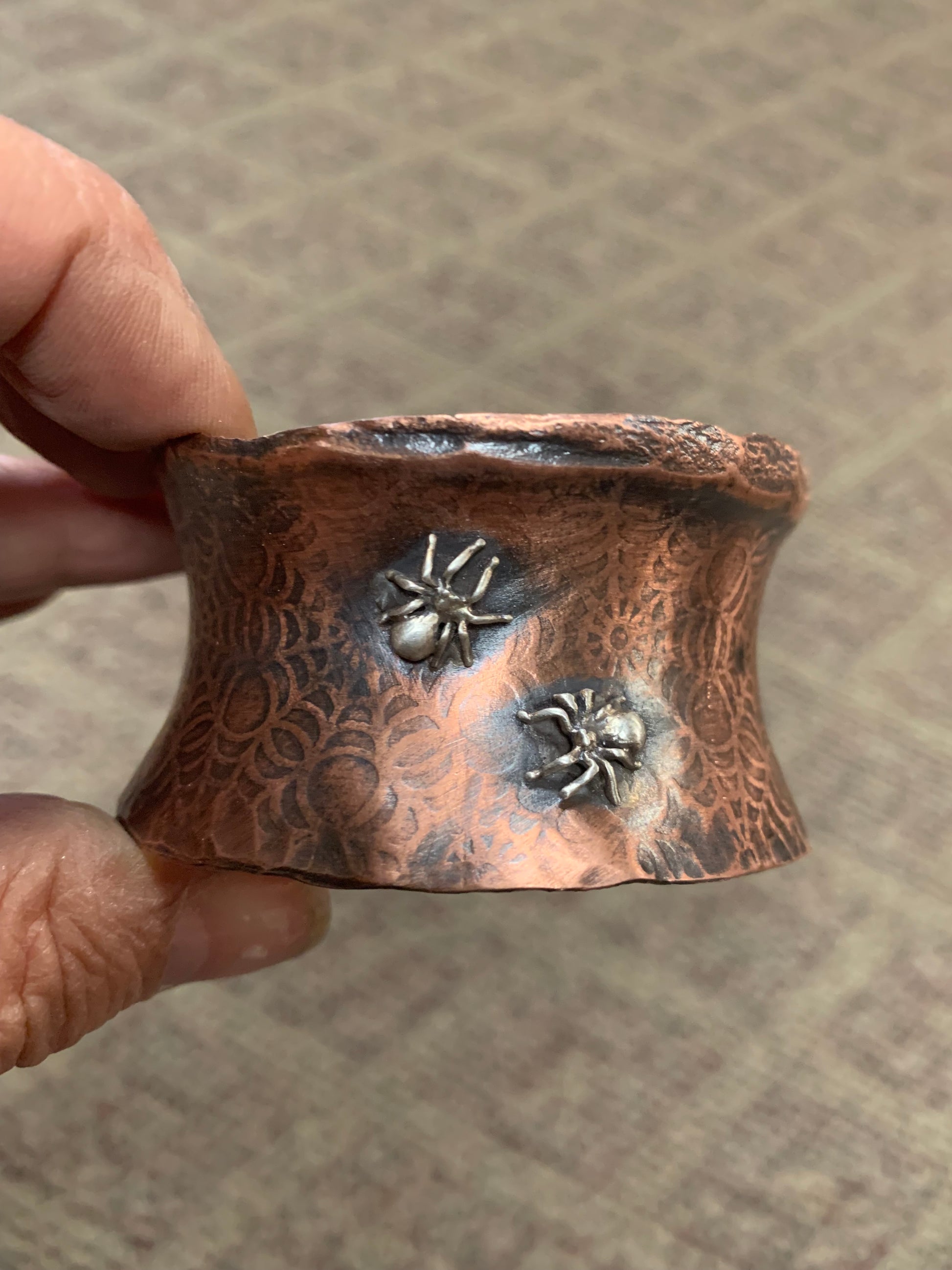 Spider Web Copper Wellness Cuff