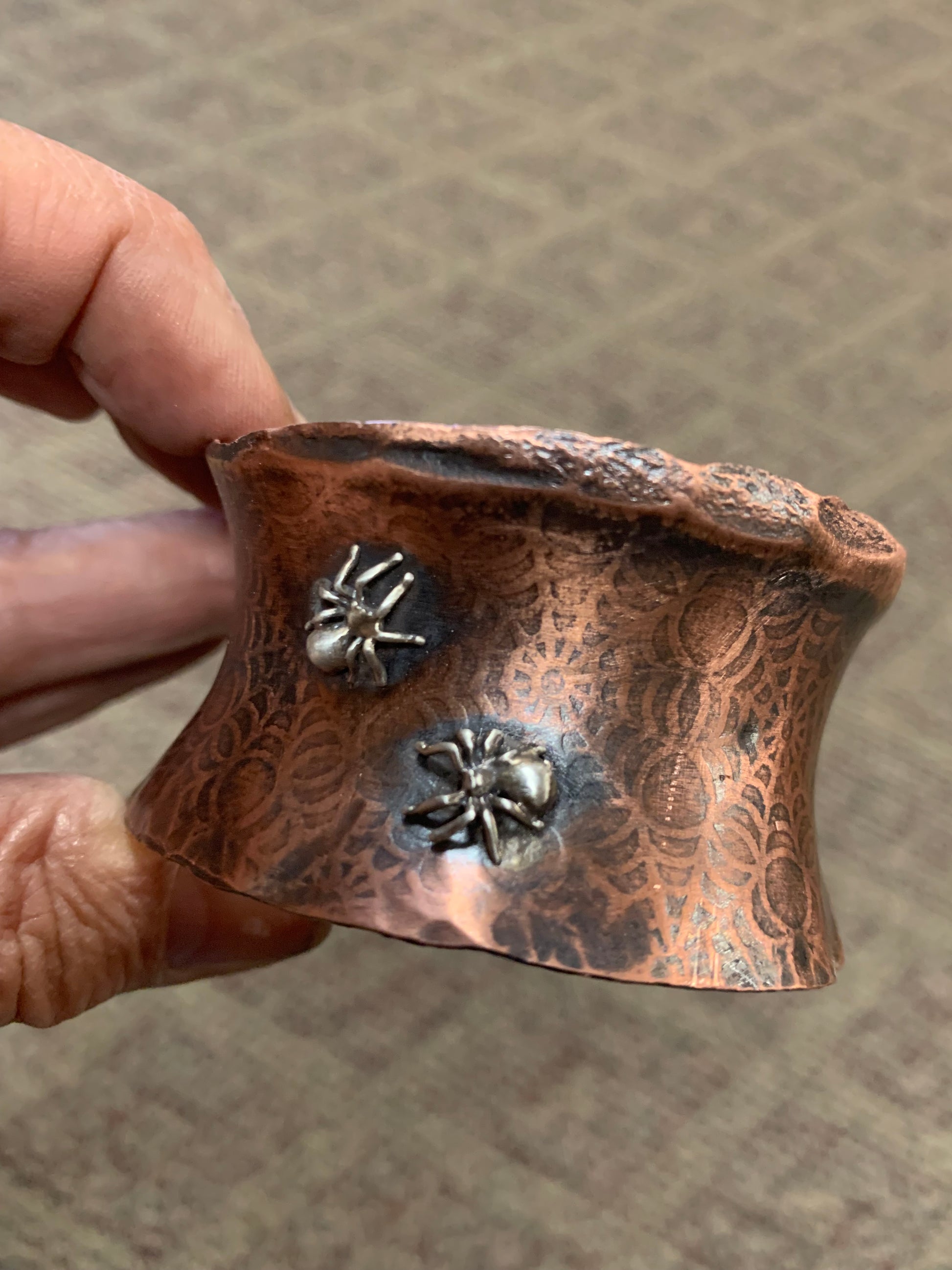 Spider Web Copper Wellness Cuff