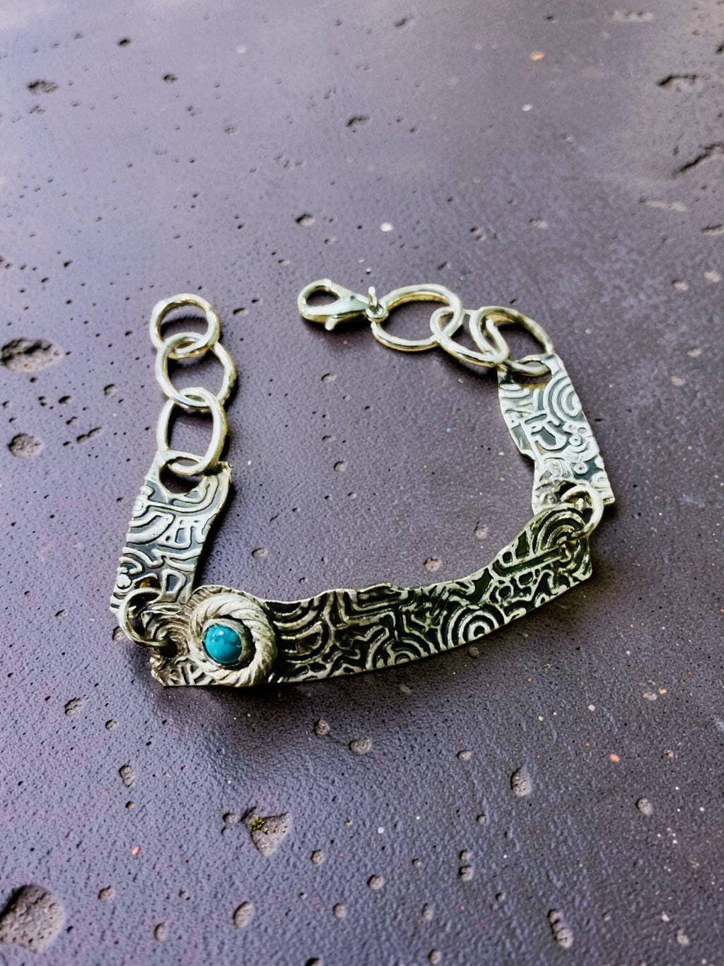 Spirit Path – Sterling Silver Turquoise Bracelet