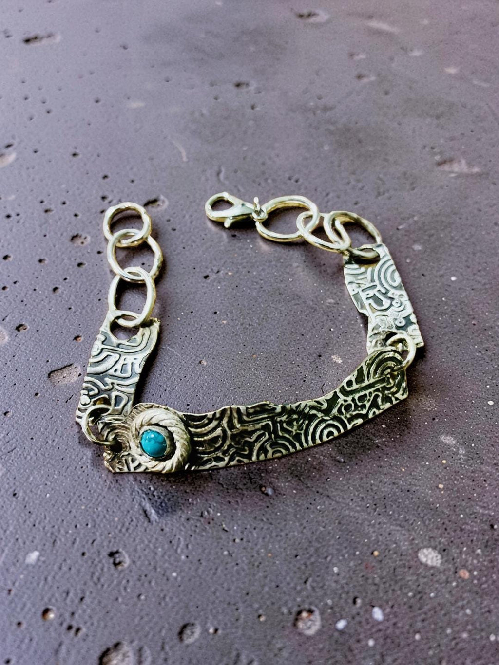 Spirit Path – Sterling Silver Turquoise Bracelet