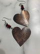 Stars in your eyes- heart earrings