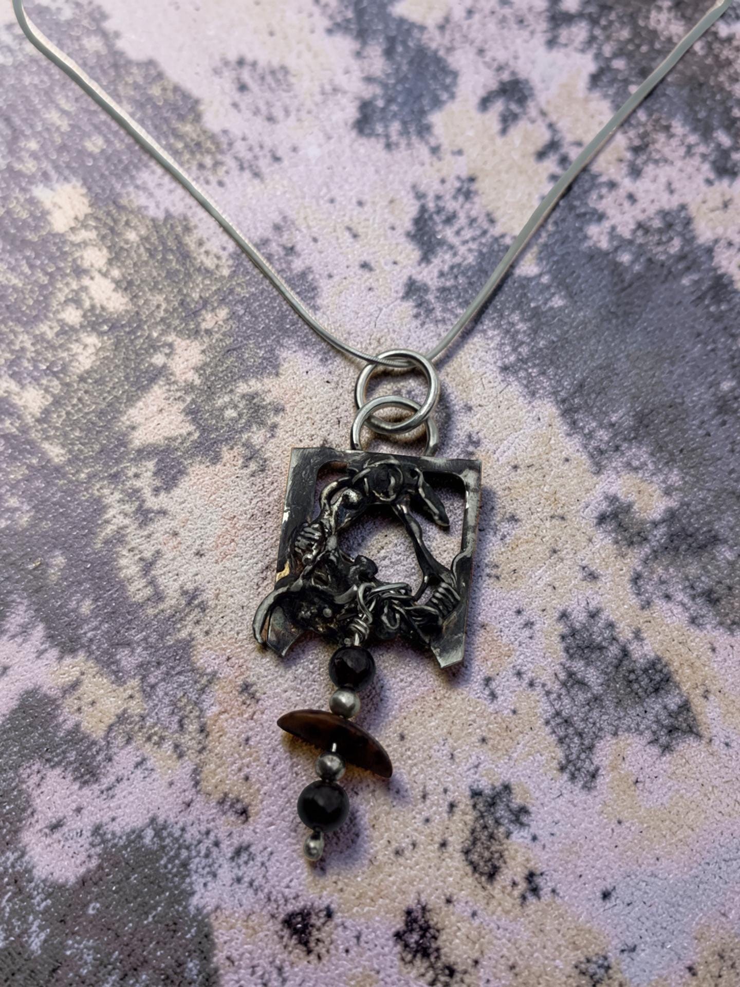 'Forged in the Becoming' One-of-a-Kind Sterling Silver Pendant