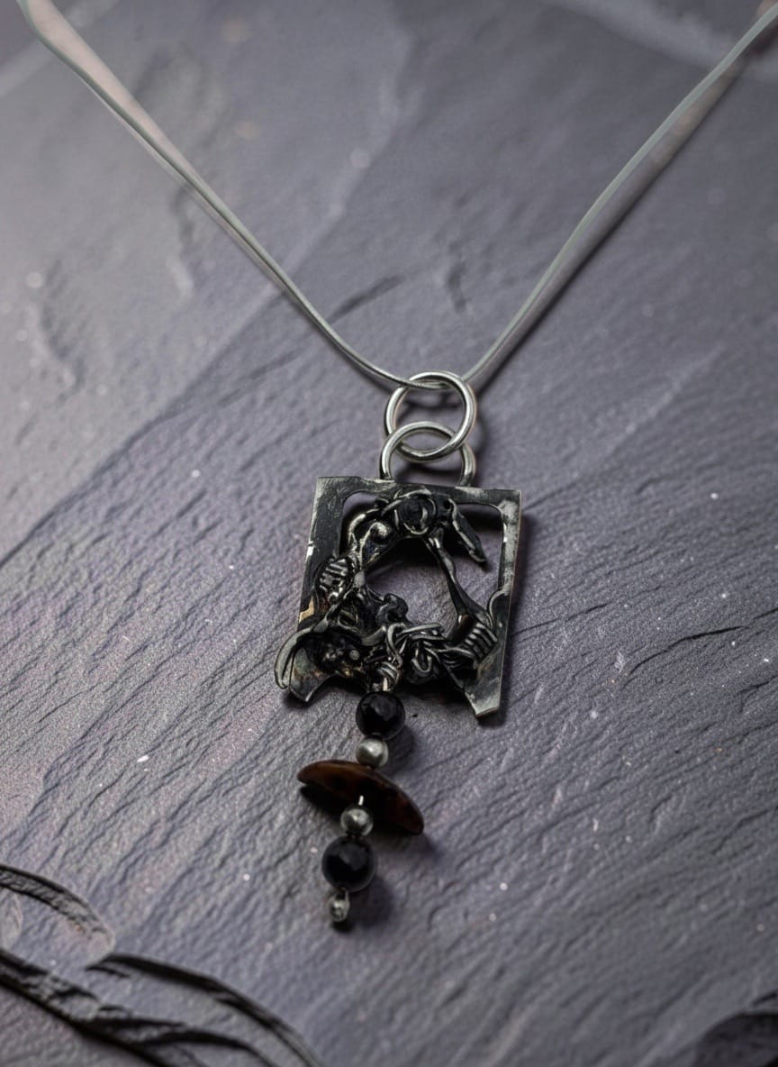 'Forged in the Becoming' One-of-a-Kind Sterling Silver Pendant