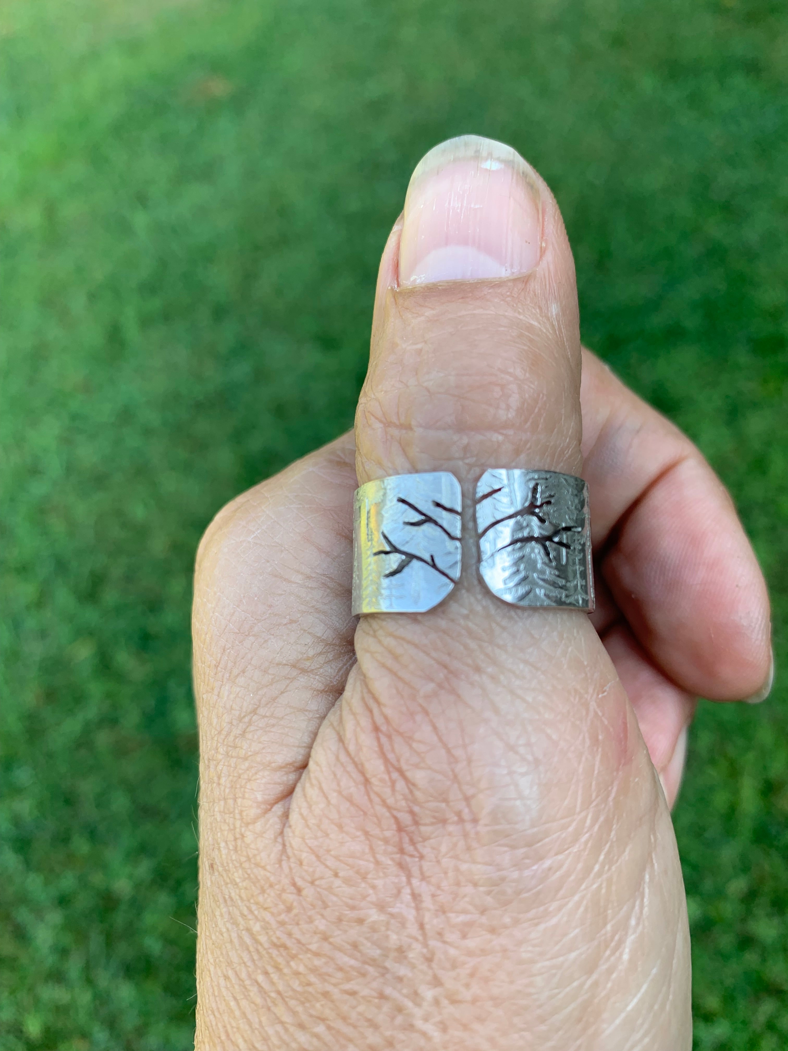 Tree of Life Thumb Ring Size 10