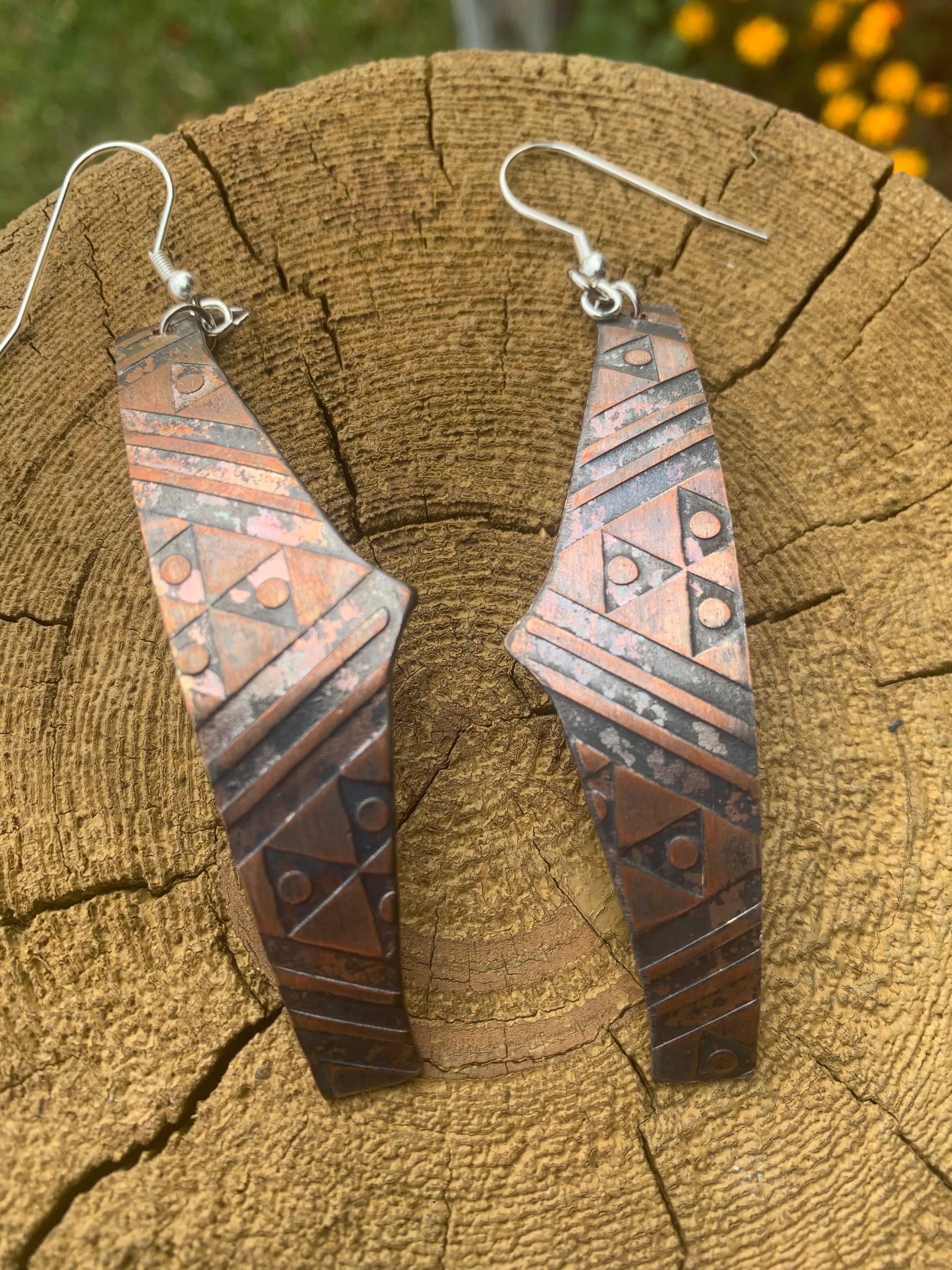 Western Designed Copper Earrings