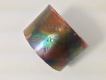 Flame Painted Wide Copper Cuffs